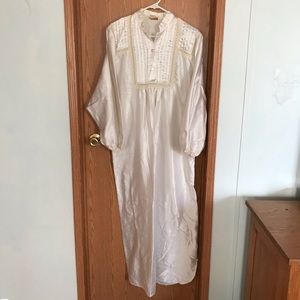 Long silky vintage night gown with long sleeves